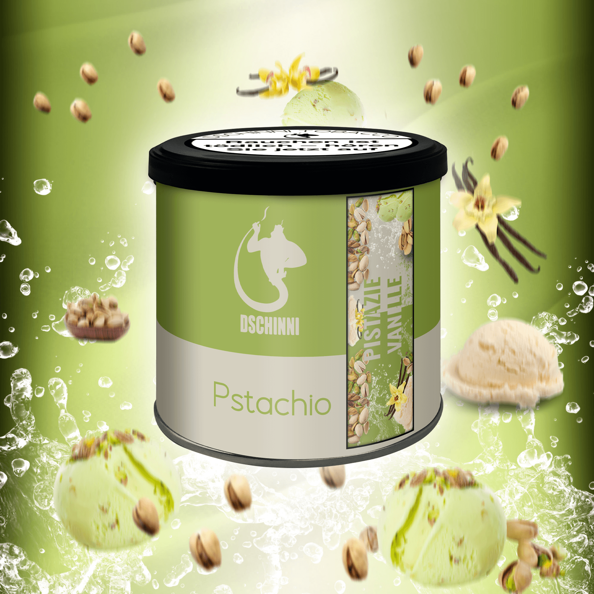 Dschinni 200g Shisha Tabak - Pistachio - Persische Pistazie, Vanille - Dschinni GmbH