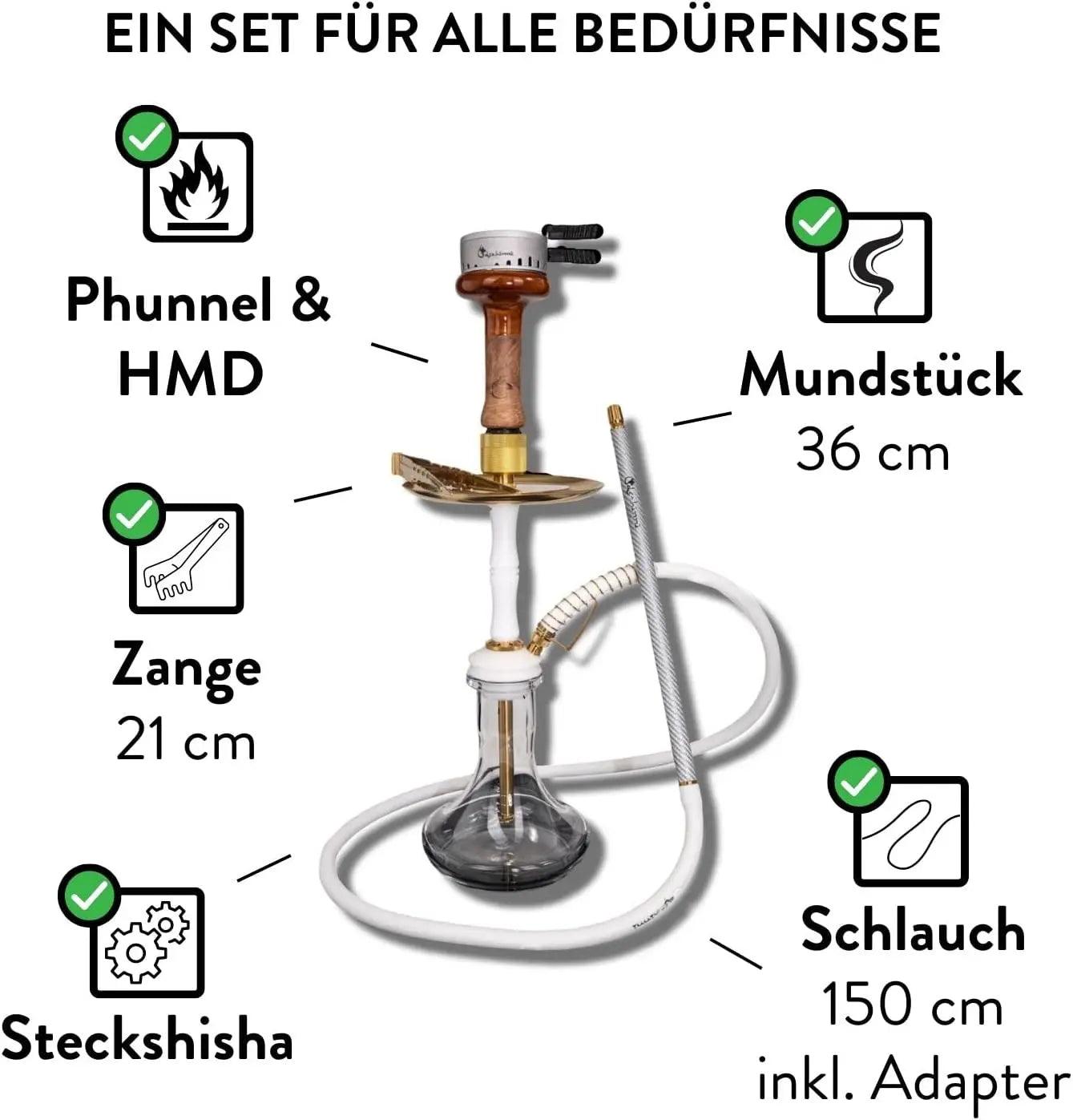 Dschinni Shisha Blow Off 9 blow-off valves White Gold