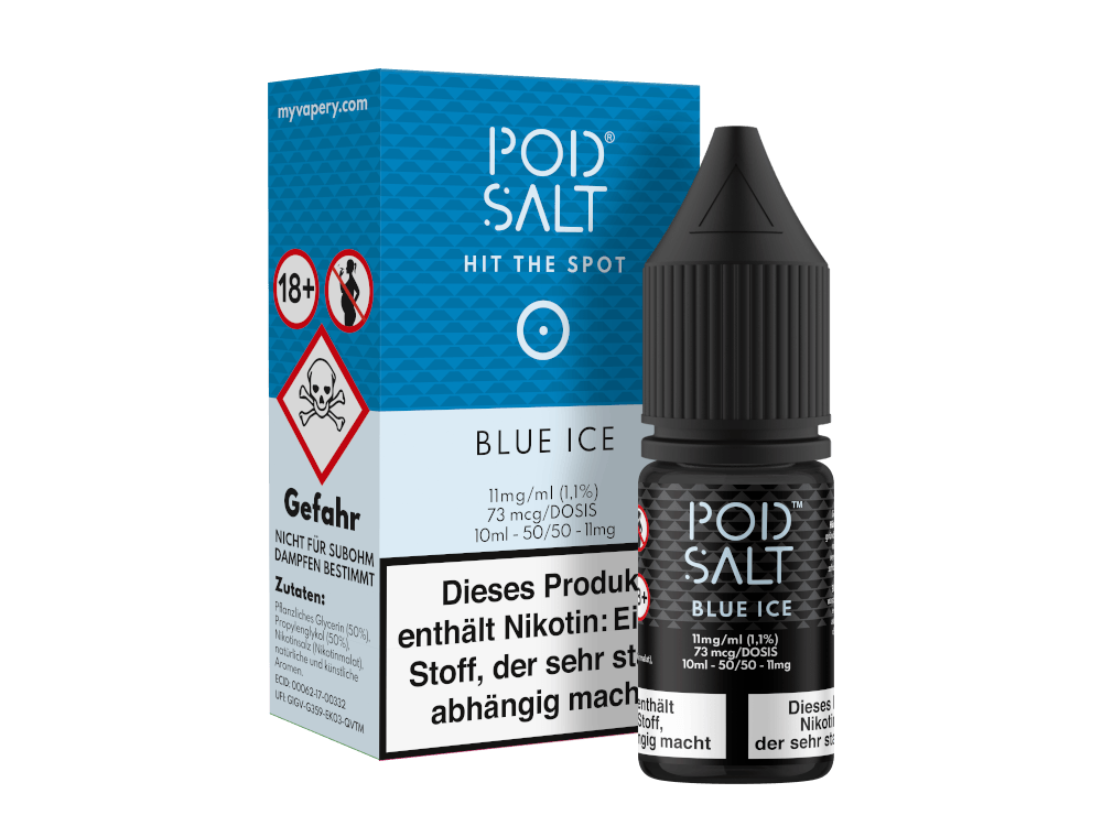 Pod Salt - Blue Ice - Nikotinsalz Liquid - Dschinni GmbH