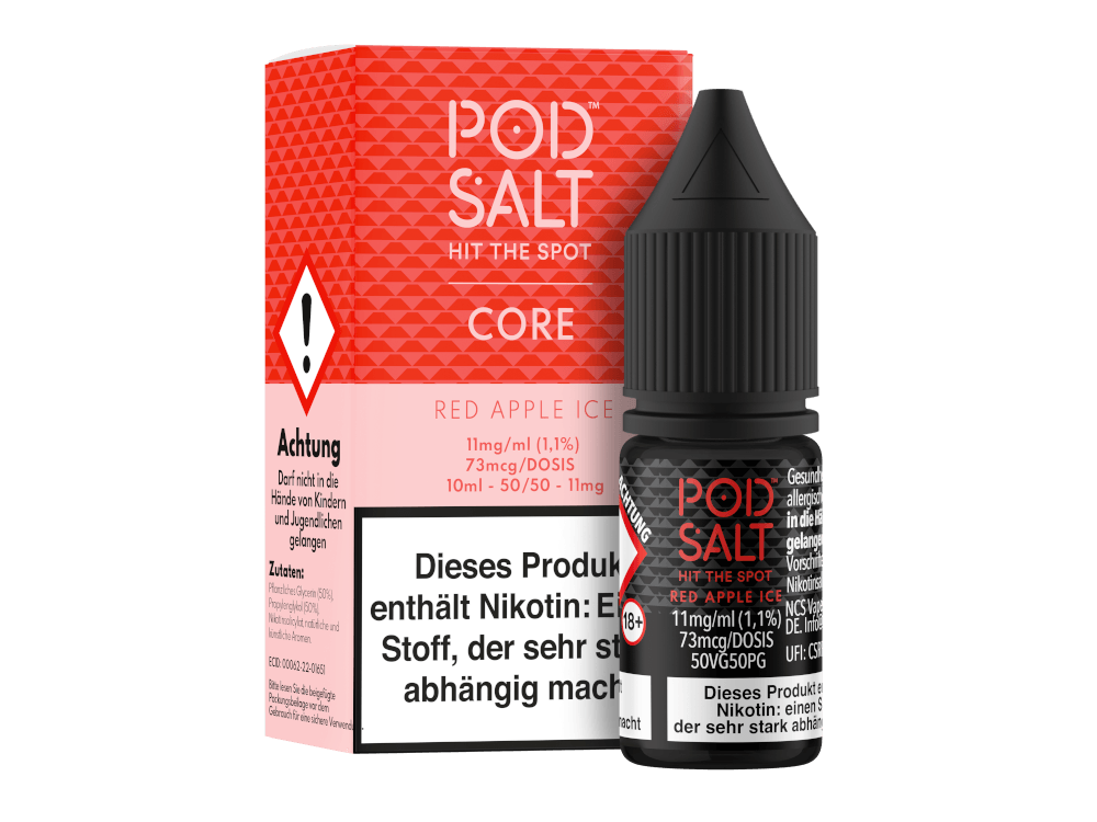 Pod Salt Core - Red Apple Ice - Nikotinsalz Liquid - Dschinni GmbH