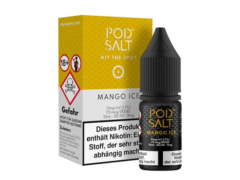 Pod Salt - Mango Ice - Nikotinsalz Liquid - Dschinni GmbH